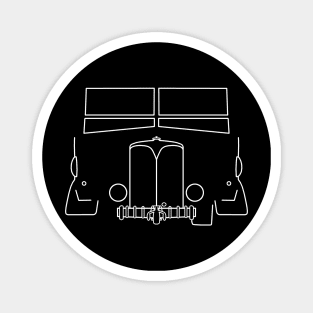 AEC Matador 4x4 classic truck outline graphic (white) Magnet